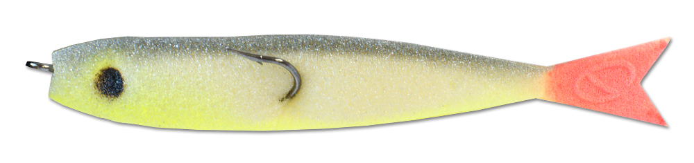 Рыбка поролоновая Джига Уклейка (12см) лимонная (уп. 5шт)